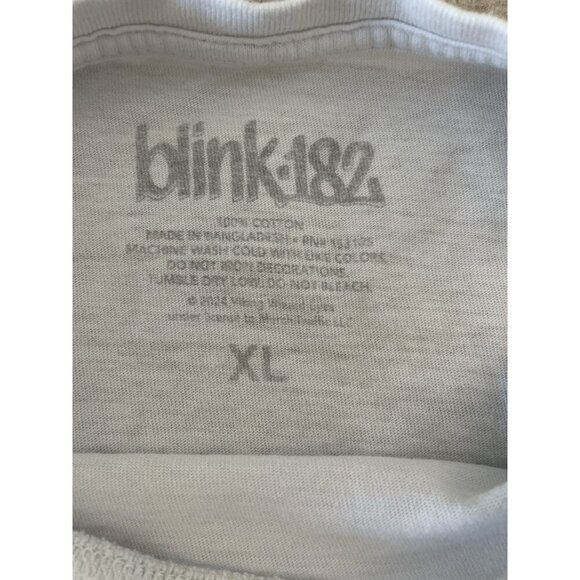 Blink 182 Blink-182 Band Self Titled Smiley Face White Shirt Mens Xl - Picture 4 of 5